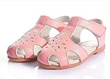 Honey baby 春 夏 女の子 子供 靴 キッズ シューズ サンダル 子供シューズ ベビー おしゃれ マジックテープ つま先保護お散歩 お出かけに可愛い (内寸16.4cm, ピンク)