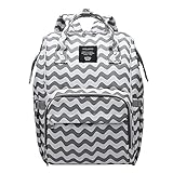 Domybest マザーズバッグ 大容量 ミイラバッグ ママバッグ リュック 防水 多機能 軽量 グレー ファッション シンプル ベビー用品収納 出産祝い