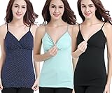授乳 トップス タンクシャツ キャミソール スリープ ブラ マタニティー 授乳 3枚セット US サイズ: M