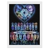 ダイヤモンドアート キングダムハーツ ダイヤモンド絵画 5D ダイヤモンド塗装 DIY モザイクアート おしゃれ 全面貼り付 刺繍アート ビーズ絵 ダイヤモンド塗装 芸術品 ホーム装飾 ビーズ絵画 手作り 防水 アニメ グッズ キャラクター 12"x16"