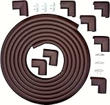 SUPER PREMIUM 20.4 Ft of Edge And Corner Guards (Includes 8 PRE-TAPED Corner Guards). Stylish Brown 