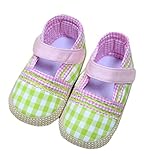 （ワボーズ） Waboats 赤ちゃん ベビー シューズ 可愛い 格子縞 柔らかい靴底　滑り防ぐ 通気性 ファーストシューズ マジックテープ 　子供 靴　子供用歩行靴　出産お祝い グリーン 13