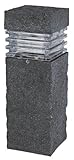 Paradise GL33749ST Low Voltage 3-watt LED Polyresin Bollard with Textured Stone, Black by Paradise