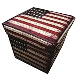 チェア 収納BOX ボックスなイス 国旗柄 アメリカ 31×31×31cm WJ-890