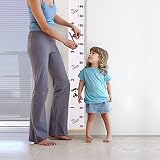 corodoベビー高さGrowth Chart Hanging定規部屋装飾壁の装飾取り外し可能な木製フレームキャンバス車印刷成長の定規Kids 76.4 " X 7.9インチ、無料のウエストラインルー