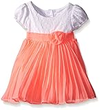 Younglandベビー女の子かぎ針編みレースにプリーツシフォンSpecial Occasionドレス