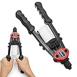 KISENG 11インチ ポップダブルハンドリベッターガン 空気圧ツールリベット 3.2/4.0/5.0/6.0/6.2mm