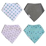 Bandana Drool Bibs with Snaps for Girls & Boys | Unique Gift Set by Gem Kiddy by Gem Kiddy