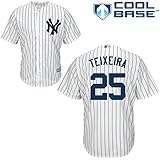 マークニューヨークYankees Teixeira # 25 MLBメンズクールベースホームジャージー( Small )