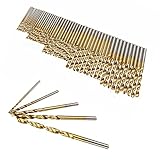 高速鋼ドリルビット チタン 高速度鋼工具 1/1.5/2/2.5/3ミリメートル 50本組