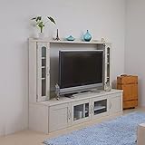 壁面収納タイプ テレビ台 ガラス扉付き 1605mm幅 f-jkp-fll0022wh ホワイト色