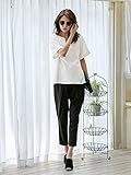 Angeliebe エンジェリーベ マタニティ パンツ ストレッチ テーパード 妊婦服 産前 産後 アジャスター調節可 S ～ M ブラック 21974 21974201
