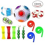 Fidget Toys、mofawo 13パックバンドルSensory Fidget Toys set-bikeチェーン大理石、Fidget Toys、レインボーマジックStressボール、squee