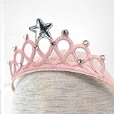 キッズ女の子プリンセスティアラカチューシャヘアバンドアクセサリーアクセキラキラ【ゆうパケ】 ピンク