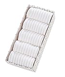 Amerzam 5足セットで学生用白クルーソックス 白無地ソックス スポーツソックス 18～20cm 底長さ14cm 5-7歳の子供用白靴下 通学用 無地ソックス 白靴下