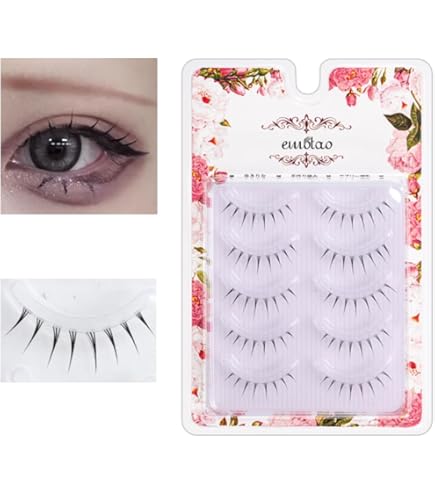 Amazon | mikiwi マンガまつ毛、クリアべースアニメまつ毛 4個入り