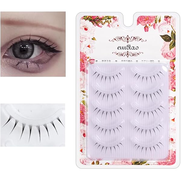 Amazon | つけまつげ ナチュラル目尻 短め 上まつげ したまつげ 人気