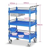 理容店トロリーヘアサロン専用ラックトロリートロリー理容室ショッピングカート (色 : C)