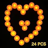 Flamelessティーライトキャンドルaonokoy Warm White Nightlight with battery-powered安全電気ちらつき電球Tealight Candlesデコレー