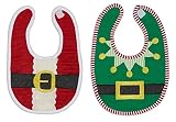 DII Christmas Santa & Elf Baby Bib Gift Set of Two by DII