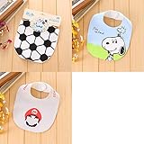 ベビービブ 赤ちゃん よだれかけ スタイ ビブ 3枚セット 男女兼用 かわいい 柔らかい肌触り 防水 サイズ調整可能 食事用 出産のお祝いギフト