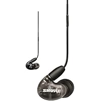 SHURE シュア イヤホン 有線 マイク付き AONIC 4 SE42HYBK+UNI-A ブラック 高遮音性 ゲーム ゲーミング カナル型 ワイヤレス変換可(別売) MMCX リケーブル プロ仕様 配信 音楽 オーディオリスニング レコーディング