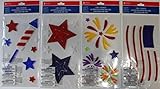 Summer Patriotic Gel Cling Bundle of 4 [並行輸入品]