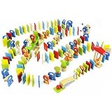 iPlay, iLearn ドミノ積み木 150個セット レーシング タイル ゲーム 動物積み木キット プリスクール教育玩具 3、4、5、6、7歳児対象