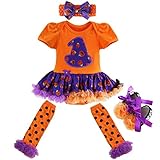 （イーエフイー）EFE ベビーコスチューム衣装 ハロウィーン カボチャ着ぐるみセット ロンパース レッグウォーマー シューズ ヘッドバンド 可愛い オレンジ S