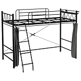 ロフトベッド シングル 寝具 ブラック