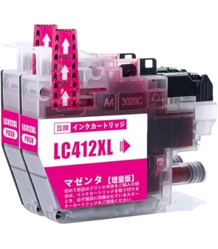 Amazon.co.jp: 【SEASKY】LC412XLM マゼンタ 染料 単品 大容量