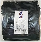 USA Strong Cable Ties. 8" Nylon Zip Cable Ties PLIABLE 50 LB Tensile. Great for Indoor & Outdoor use