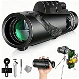 LUSSAKKA 単眼望遠鏡 80X100型番 単眼鏡 モノキュラー スマホ撮影対応 BAK4 FMCレンズ 防水 片手操作 万能スマホホルダー 金属伸縮三脚付き 携帯用 野球観戦 バードウォッチング 登山 アウトドア