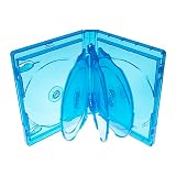 【COMCOM】22mm厚BDケース(ブルーレイケース) 8枚収納 スケルトンブルー (2個セット) FN-BDT8