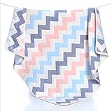 毛布 ケット ベビー ガーゼ 6重織ガーゼケット 柄 おでかけサイズ 110×110cm 綿100% 素材 (ストライプ)