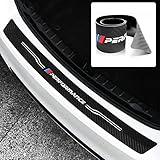 バンパーガード 保護 ステッカー キズ防止 自動車 E60 E90 F30 F10 F20 G20 G28 G30 G38 適用 リアバンパーステップガード プロテクター ラゲッジステップカバー 90センチ (1.カーボンファイバー炭素繊維スタイル)