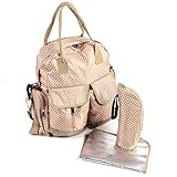 (キュート ウィンク) Cute Wink 軽量 大容量 4Way マザーズバッグ ＆ リュック ドット柄 ヌード