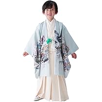 簡単袴セット♡七五三　5歳　男の子　セット　日本製　鷹 楽天市場】七五三 着物 男の子 セット 袴 ミント モカ 鷹 羽織袴
