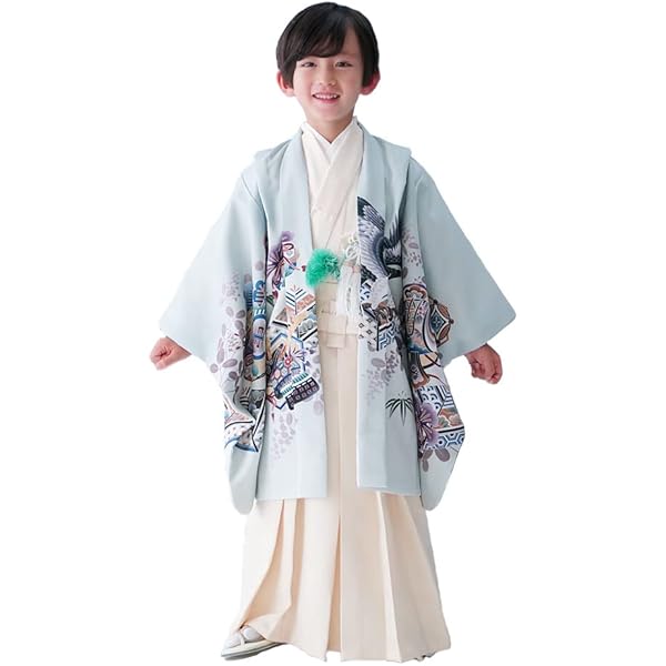 Amazon | [京都瑠璃雛菊] 高級 正絹 七五三 男の子 昇り龍 5歳