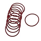 uxcell Oリング　オイルシール　オイルフィルター　　ワッシャー　レッド　44mm外径　39mm内径　2.5mm厚さ