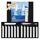 PHOENIX プロフェッショナル水溶性油絵スティック – 12色セット 37ml 大容量ソフトオイルパステル - アーティスト向けギフトパック & トラベルセット