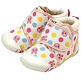 ｎホットビスケッツ マルチチェック＆ドット ファーストベビーシューズ 13cm ピンク（08）