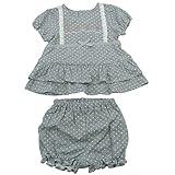 【秋冬物】(日本製) Pample Mousse(パンプルムース) 接結水玉いちご刺繍ミルキースーツ 90cm /GY NO.DP-53403