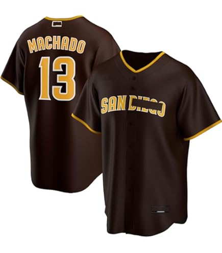 サンディエゴ・パドレス　マチャド　ユニフォーム　背番号　13 刺繍　ブラウン Amazon.co.jp: [XinShang] マチャド 背番号13 MLB 刺繍