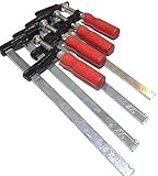 F型 クランプ 強力 固定 木材工作 木工 溶接 作業 用 50mm × 250mm 4本 セット メンテナンスシート 付き