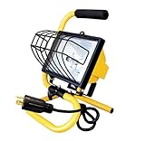 Voltec 08-00219 500-Watt Portable Halogen Worklight with locking plug, 3-Foot, Yellow & Black [並行輸入品