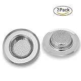 Largeワイドリム4.5 "直径ステンレススチールKitchen Sink Strainer 2 Pieces