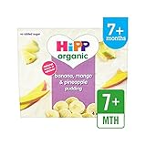バナナ、マンゴー＆パイナップルプリン4×100グラム (Hipp Organic) (x 2) - HiPP Organic Banana, Mango & Pineapple Pudding 4 x