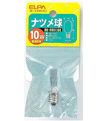 Amazon | ヤザワ 【ケース販売 10個セット】 ナツメ球 クリア 20W E12