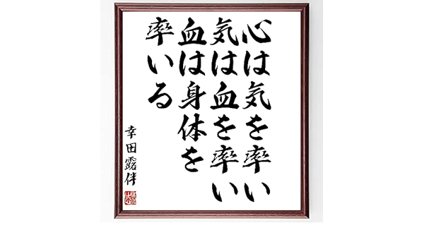Amazon 書道色紙 幸田露伴の名言 心は気を率い 気は血を率い 血は身体を率いる 額付き 受注後直筆 千言堂 Z3680 ラグ カーテン ファブリック オンライン通販
